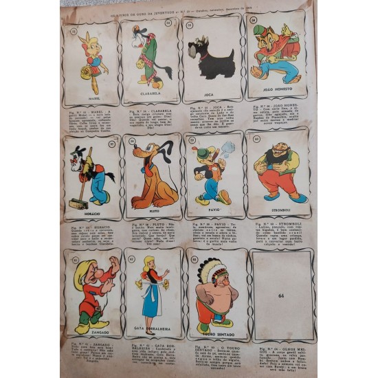 Álbum para Colecionar Figurinhas, Mickey, Pato Donald e Outros Personagens de Walt Disney [1959]